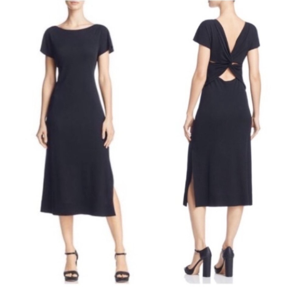 Theory Twist-Back Midi Dress